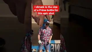 How did I shrink down to the size of Logan Paul Prime Bottle? 🤔 💭 #subscribe #shorts #youtube