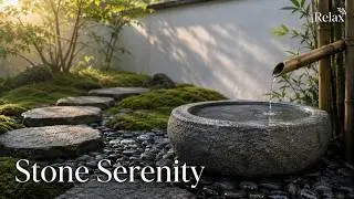 Bamboo Water Sounds + Relaxing Piano 🌿Deep Healing for Sleep & Anxiety Relief | Serene Bamboo Garden