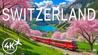 Switzerland Spring 4K 🌸 Peaceful Alpine Meadows, Serene Lakes & Timeless Village Calm