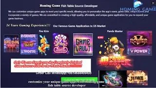 Customize Your Unique Game Apps with Homing Game Fish Table Source Developer#firekirin#gamevault