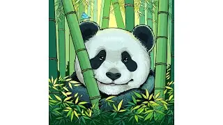 Relaxing Panda Coloring 🐼 Soothing Bamboo Forest ASMR