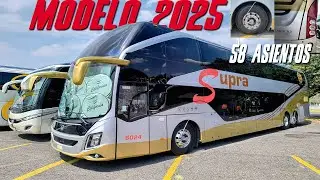 OBSERVA a DETALLE el UNICO VOLVO 9800 DOUBLE DECKER EURO 6 de SUPRA con la CROMATICA 100 A&Ntilde;OS.