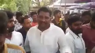 Bandi Sanjay, BJP candidate's emotional supporters after he lost in Karimnagar, Telangana Elections