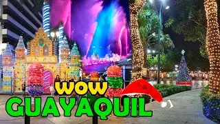 Paseo Nocturno por GUAYAQUIL DE NAVIDAD HERMOSOOO | NAVIDAD  2019. Albert Oleaga. Ecuador
