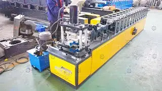 177mm Full perforated roll up door slat shutter door making machine roll forming machine.