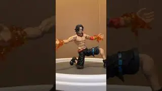 Posing with a Portgas D Ace figure #animefigures #portgasdace #onepiece #unboxing