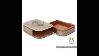 Exquisite Persian Craftsmanship | Sliding Khatamkari Box for Jewelry & Cards 💎