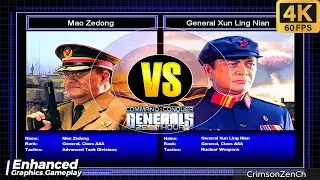 C&C Generals Zero Hour Reborn Tanks vs Nuke General Challenge - Enhanced Graphics Gameplay 4k 60fps
