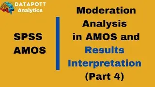 Moderation Analysis in SPSS Amos and Results Interpretation (Interaction Term) #amos #moderation