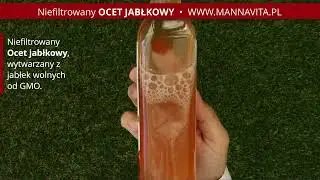 Mannavita Niefiltrowany Ocet Jabłkowy z jabłek bez GMO &bull; 500 ml