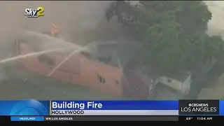 Greater Alarm fire erupts at vacant two-story theater in Hollywood