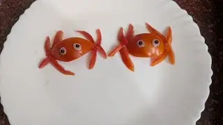 Vegetable carving/Tomato crab/art in vegetable carving/@NathisHome