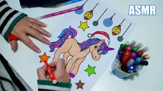 ASMR FR ✏️ Vid&eacute;o blabla ultra proche du micro + coloriage de No&euml;l