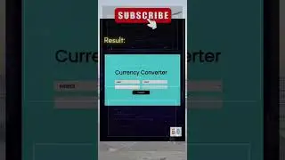 Currency Converter Using #html #css #coding #shorts #viral