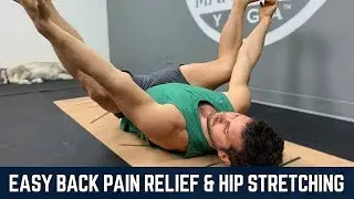 Easy Back Pain Relief & Hip Stretching Yoga for Men - Happy Baby Tutorial