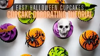 Простые идеи для кексов на Хэллоуин 🎃 | Украшение кексов на Хэллоуин 👻🧁 #halloweencupcakes #hallo...