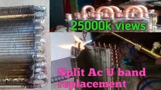 Split ac U band replacement Ac repair micromax Ac U band change ac coil repairing😱