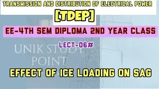 TDEP CLASS -06# EFFECT OF ICE LOADING ON SAG. FOR DIPLOMA AND B.TECH STUDENT
