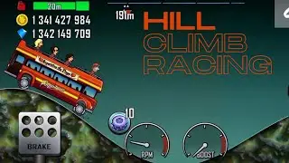 Tourist bus in the Jupiter | Hill climb racing gameplay