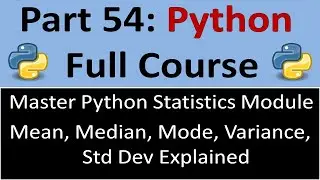 Master Python Statistics Module | Mean, Median, Mode, Variance, Std Dev Explained