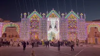 Grammichele 5 Maggio 24 Sosta a P.za Carafa Madonna Immacolata e Accensione Musicale Ditta NOVARLUX