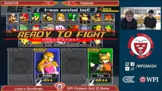 WPI PTS 32 - ZettaVolt (Fox) vs Natendo (Sheik) - Melee - Losers Semifinals