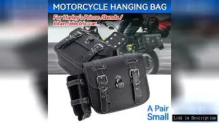 A Pair of Black Small/large Motorcycle Side Hanging Bag Saddle Bag Harley Prince Electric Car Side B