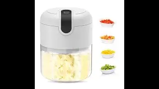 InstaCuppa Rechargeable Mini Electric Chopper - Stainless Steel Blades, One Touch Operation, 250 ML