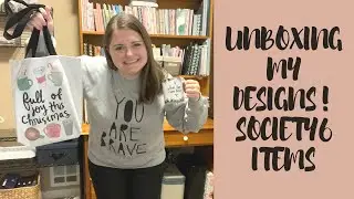 Unboxing my designs! | Society6 shop | Creative Faith & Co.