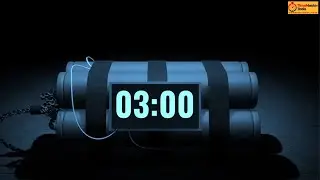3-Minute Bomb Countdown Timer | Ticking Sound Only + Start Notification + End Explosion Blast