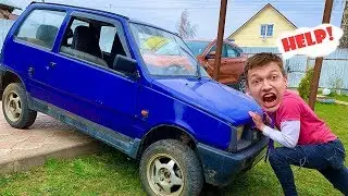 Mr. Joe drank Power Enhancer and pushed Stuck Broken Russian Mini Cooper 13+