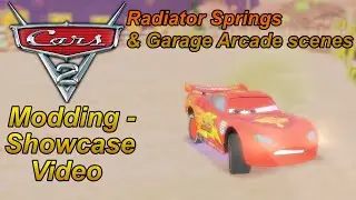 Cars 2 - The Video Game | Garage & Radiator Springs Arcade Map | Showcase Video
