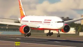 Hard Landing! Air India Airbus Boeing 777 Touches Down Roughly at Washington Airport