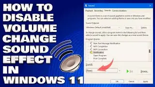 How To Disable Volume Change Sound Effect in Windows