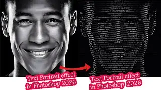 🔥টেক্স এফেক্ট 🔥 Text Portrait effect in Photoshop  | Photoshop Tutorial 2026 | 🔥 ফটোশপের দারুন টিপস্