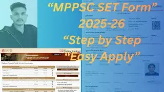 MPPSC SET FORM 2025-26 APPLY STEP BY STEP mppsc set 2025