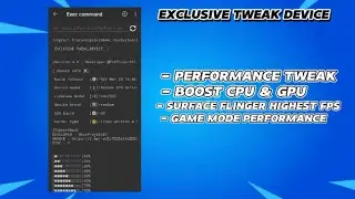 EXCLUSIVE TWEAK DEVICE [ NO ROOT ]