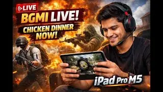 BGMI live with iPad Pro M5 ✅ Battlegrounds Mobile India Live Stream 🔥 | Chicken Dinner