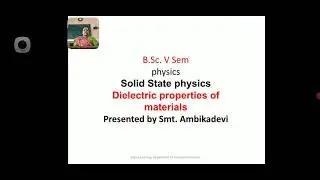 Dielectric properties of materials