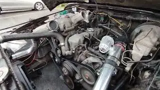 1992 jeep YJ 2.5 with M45 Supercharger intercooler and hks bov.