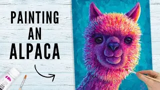 Colorful Alpaca Painting Tutorial / How to Paint an Alpaca in Acrylics