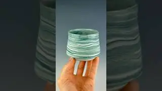 Marbled Teal Tumbler - Start to Finish #pottery #ceramic #porcelain #handmade