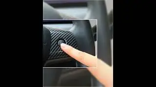 For Tesla Model 3 Model Y Steering Wheel Trim Of ABS Carbon Fiber Matte For Tesla 2022/2023 Inter...