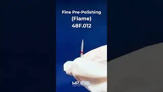 Fine Grit Pre-Polishing Flame Bur | Diamond Dental Bur