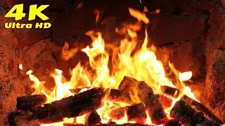 🔥 Fireplace Video for Relaxation. Fireplace Sounds for Bedtime. Rustic Cabin fireplace retreat