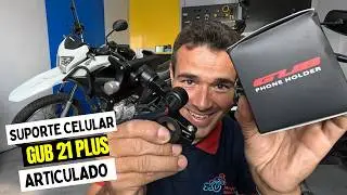 SUPORTE ARTICULADO EM ALUMINIO PARA MOTOS GUB 21 PLUS