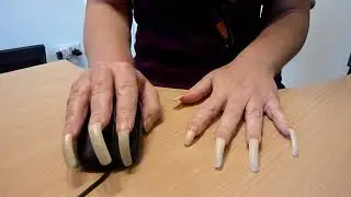 Problems with having real long natural nails! E.G. Operating a mouse and typing on a keyboard 😣
