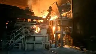 Electric arc furnace melting plant