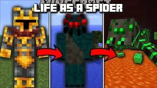 Minecraft LIFE AS A SPIDER MOD / BECOME A SPIDER AND ENTANGLE YOUR WAY LIKE SPIDERMAN!! Minecraft