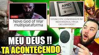 BOMBA! NOVO GOD OF WAR MULTIPLATAFORMA e TODOS os EXCLUSIVOS do PS5 no XBOX com STEAM e EPIC